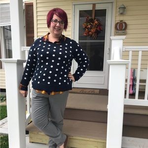 Polka dotted pullover